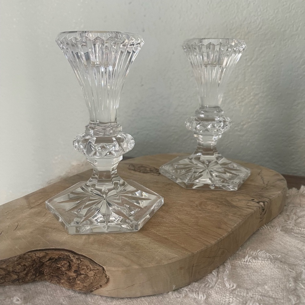 Waterford Crystal 5” Chatham Candlestick Holders